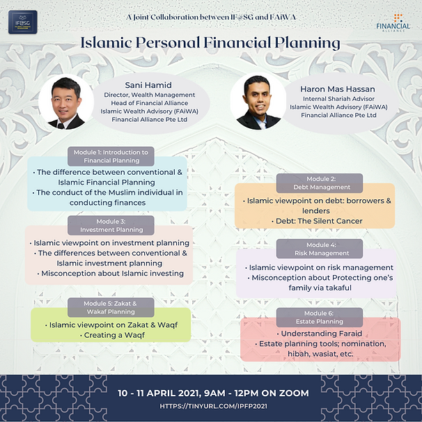 Islamic Personal Financial Planning 101 with Mr Sani Hamid and Ustaz Haron Masagos