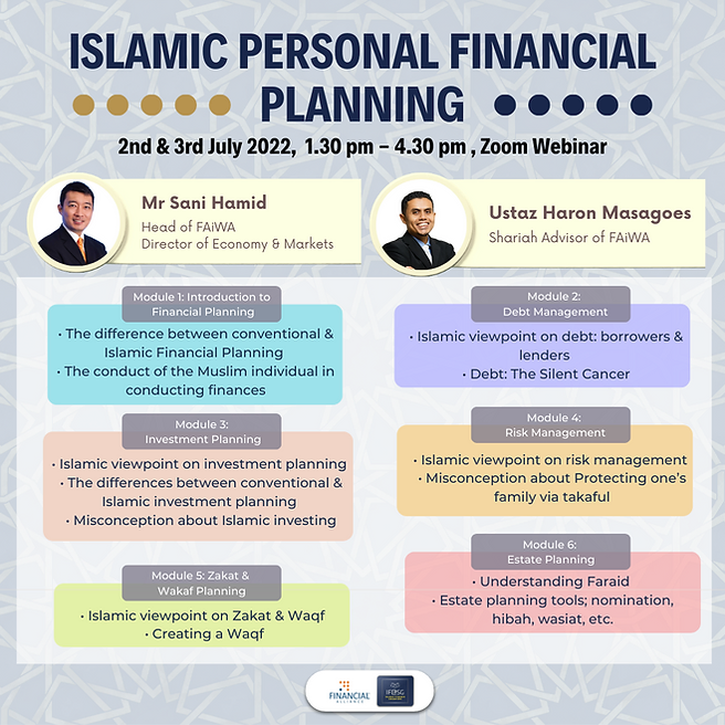 Islamic Personal Financial Planning Masterclass 2022